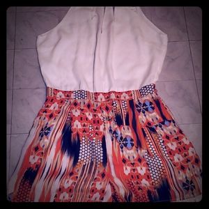 Romper with spagetti straps and open back